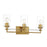 Minka Lavery Binsly 3 Light Bath Vanity, Aged Brass/Clear - 2643-575