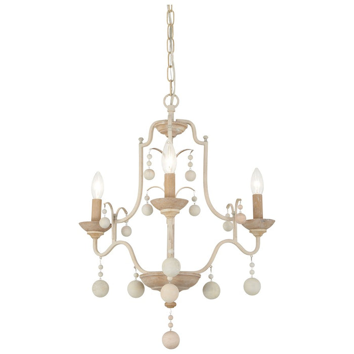 Minka Lavery Colonial Charm Chandelier, White Wash/Sun Dried Clay