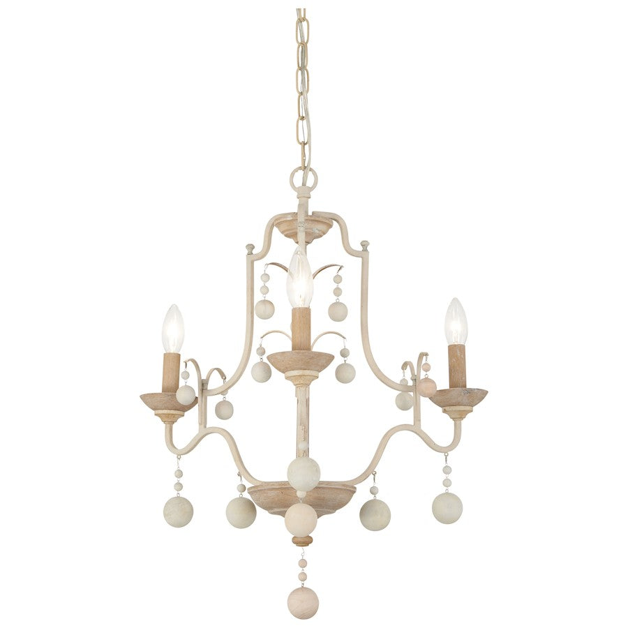 Minka Lavery Colonial Charm Chandelier, White Wash/Sun Dried Clay