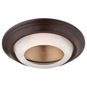 Minka Lavery 8in Recessed Trim | Traditional Dark Restoration Bronze Etched Marble Glass | Indoor Recessed Lighting | 8 x 8 x 2 in | Model 2718-37B