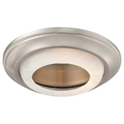 Minka Lavery Paradox 8in 1-Light Recessed Trim | Brushed Nickel and Etched Marble Glass | Hallway & Living Room Accent | 8 x 8 x 2 in | Model 2718-84