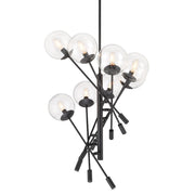 Minka Lavery Auresa 8-Light Pendant | Coal Steel and Clear Glass | Kitchen Island & Dining Room | Model 2748-66A
