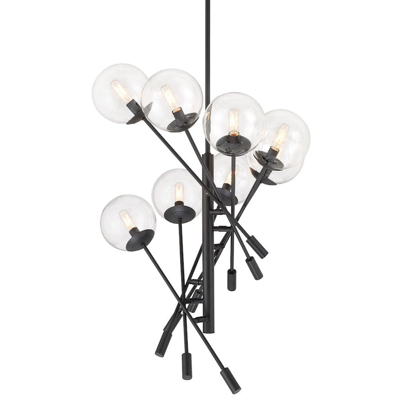 Minka Lavery Auresa 8-Light Pendant | Coal Steel and Clear Glass | Kitchen Island & Dining Room | Model 2748-66A