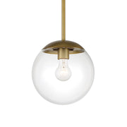 Minka Lavery Auresa 32in 8-Light Pendant | Soft Brass and Clear Glass | Kitchen Island & Dining Room | Model 2748-695