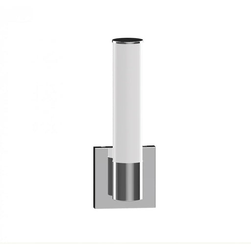Minka Laver 14in 1-Light LED Wall Sconce | Modern Chrome Steel and White Acrylic | Bathroom Vanity & Hallway Accent | 1302 Lumens | Model 2871-77-L