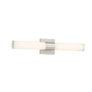 Minka Laver 24in 1-Light LED Wall Sconce | Modern Brushed Nickel Steel and White Acrylic | Bathroom Vanity & Hallway Accent | Model 2873-84-L
