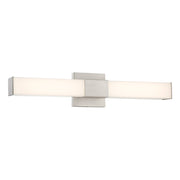 Minka Lavery 24in 1-Light LED Wall Sconce | Modern Brushed Nickel and White Acrylic | Bathroom & Hallway Accent | 24 x 5 x 3.6 in | Model 2874-84-L