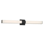 Minka Lavery 38in 1-Light Wall Sconce | Coal Steel and White Acrylic | Hallway & Bathroom Accent | 38 x 5 in | Model 2876-66A-L