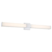 Minka Lavery 38in LED Wall Sconce | Chrome Steel and White Acrylic | Living Room & Bathroom Accent | 38 x 5 x 3.6 in, Dimmable | Model 2876-77-L