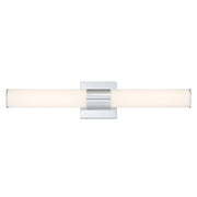 Minka Lavery 38in LED Wall Sconce | Chrome Steel and White Acrylic | Living Room & Bathroom Accent | 38 x 5 x 3.6 in, Dimmable | Model 2876-77-L