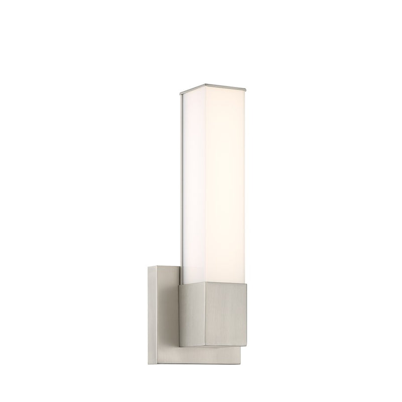 Minka Lavery 38in LED Wall Sconce | Chrome Steel and White Acrylic | Living Room & Bathroom Accent | 38 x 5 x 3.6 in, Dimmable | Model 2876-77-L