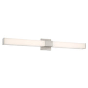 Minka Lavery 38in 28W LED Wall Sconce | Modern Brushed Nickel and White Acrylic | Hallway & Living Room | 38 x 3.63 x 5 in | Model 2876-84-L