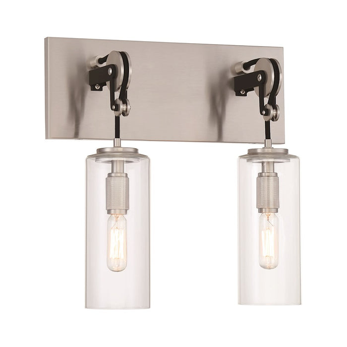 Minka Lavery Pullman Junction 2 Light Bath, Coal/Nickel/Clear