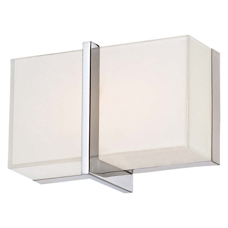 Minka Lavery High Rise Small LED Bath Vanity Light | Transitional Chrome Finish | Bathroom Vanity Lighting | 4 x 8.25 x 5.5 in | Model 2921-77-L