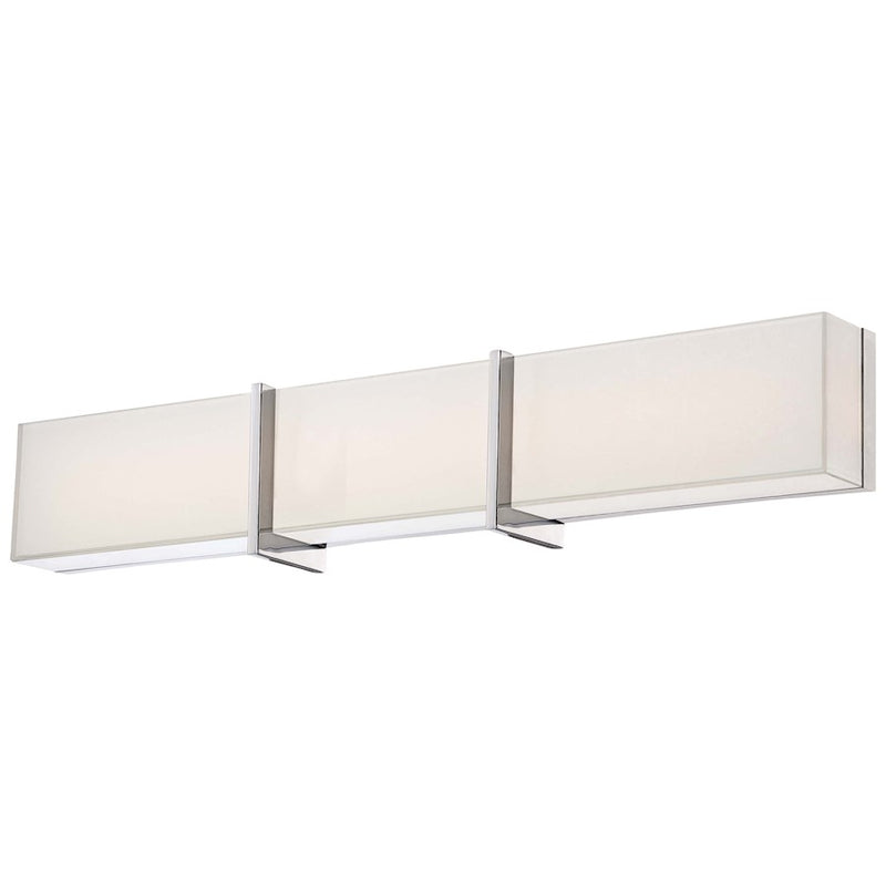 Minka Lavery High Rise Large 30in LED Bath Bar | Transitional Chrome Finish | Bathroom Vanity Light | 30 x 4 x 5.5 in | Model 2923-77-L