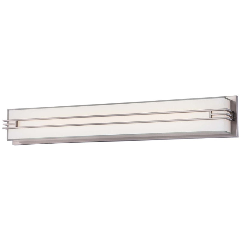 Minka Lavery Level Large LED Bath | Transitional Brushed Nickel | Bathroom Vanity Light | 32 x 4 x 5 in, 110V | Model 2944-84-L