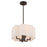 Minka Lavery Upham Estates 4 Light Convertible Pendant/Semi Flush, Coal