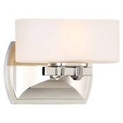 Minka Lavery Drury 1-Light Bath Vanity | Polished Nickel and Etched Opal Glass | Bathroom Vanity Light | 5 x 8 x 6.25 in | Model 3011-613