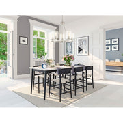 Minka Lavery Studio 5 Chandelier 26in 5-Light Chandelier | Polished Nickel and Clear Glass | Kitchen Island & Dining Room | Model 3075-613
