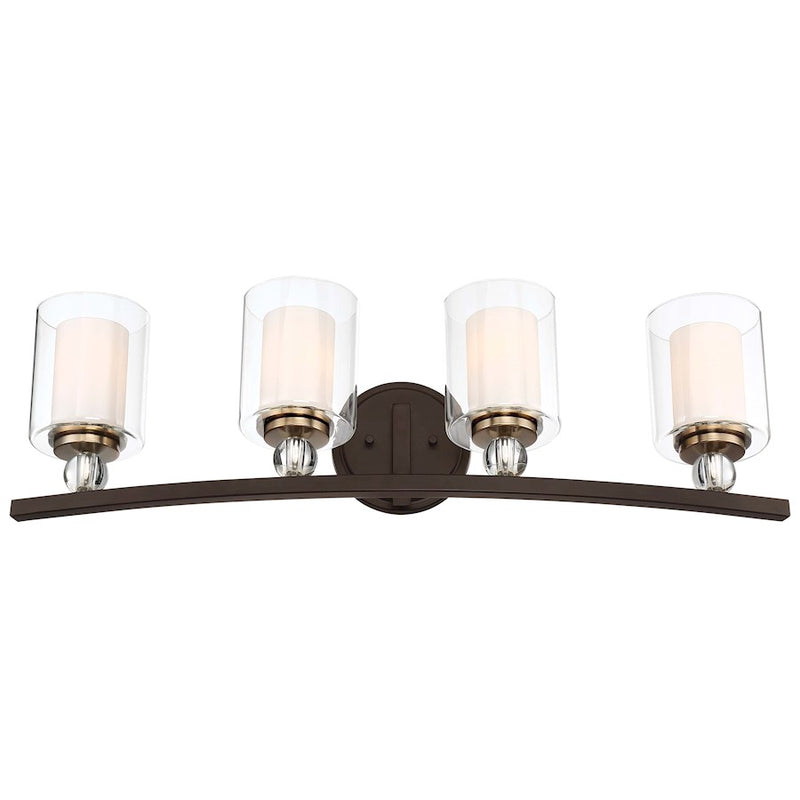 Minka Lavery Studio 5-Light Bath Vanity Light | Transitional Painted Bronze with Natural Brush | Bathroom Vanity | 33 x 33 x 9 in | Model 3080-416