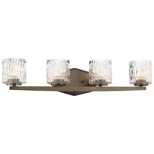 Minka Lavery Maginot 26in 4-Light LED Bath Vanity | Transitional Harvard Court Bronze | Bathroom Vanity | 26 x 26 x 6 in | Model 3084-281-L