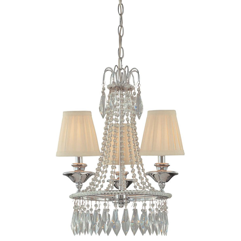 Minka Lavery Chrome 3-Light Mini Chandelier | Traditional Chrome Finish | Dining Room & Kitchen Island | 16 x 16 x 20 in | Model 3132-77