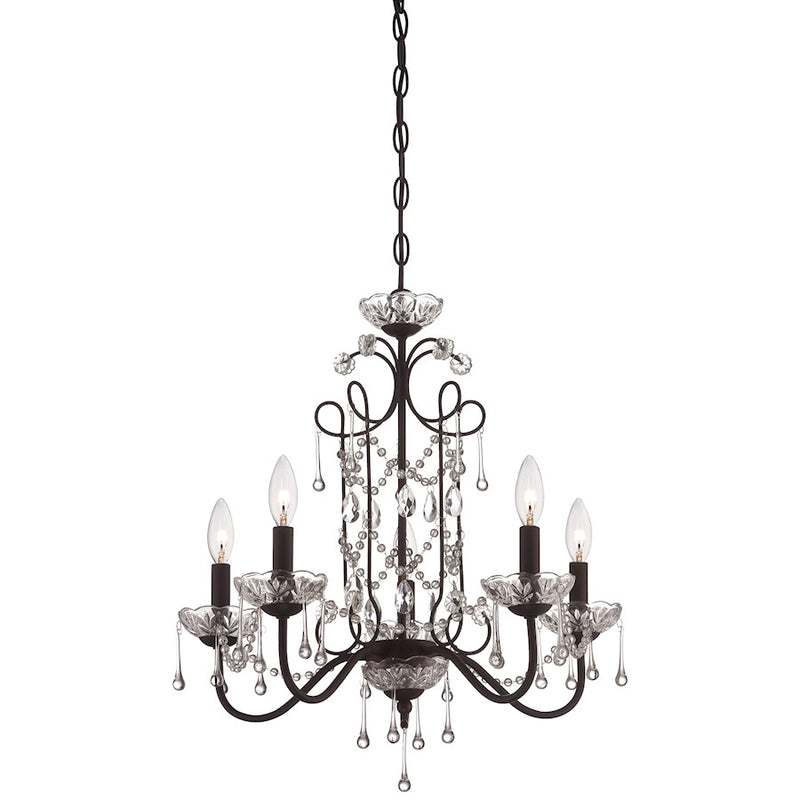 Minka Lavery 5-Light Mini Chandelier | Transitional Kinston Bronze | Dining Room & Kitchen Island | 22 x 22 x 22 in | Model 3135-298