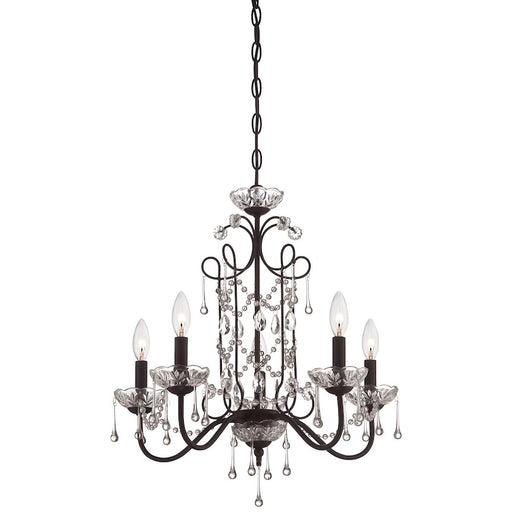 Minka Lavery 5-Light Mini Chandelier | Transitional Kinston Bronze | Dining Room & Kitchen Island | 22 x 22 x 22 in | Model 3135-298
