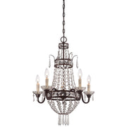 Minka Lavery 5-Light Mini Chandelier | Traditional Deep Lathan Bronze | Dining Room & Foyer | 20 x 20 x 28 in | Model 3136-167B