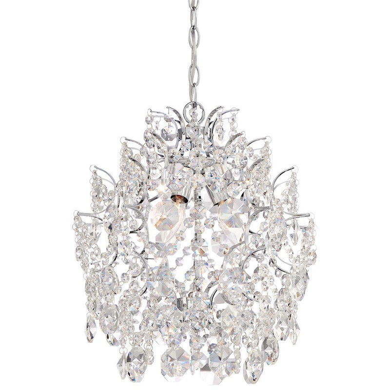 Minka Lavery 14in 3-Light Mini Chandelier | Traditional Chrome | Kitchen Island & Dining Room | 14 x 14 x 17 in | Model 3150-77