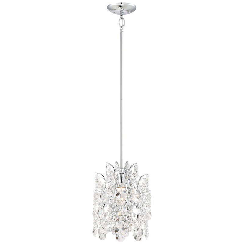 Minka Lavery Isabella's Crown 10in 1-Light Mini Pendant | Traditional Chrome | Kitchen Island & Dining Room | 10 x 13 in | Model 3155-77