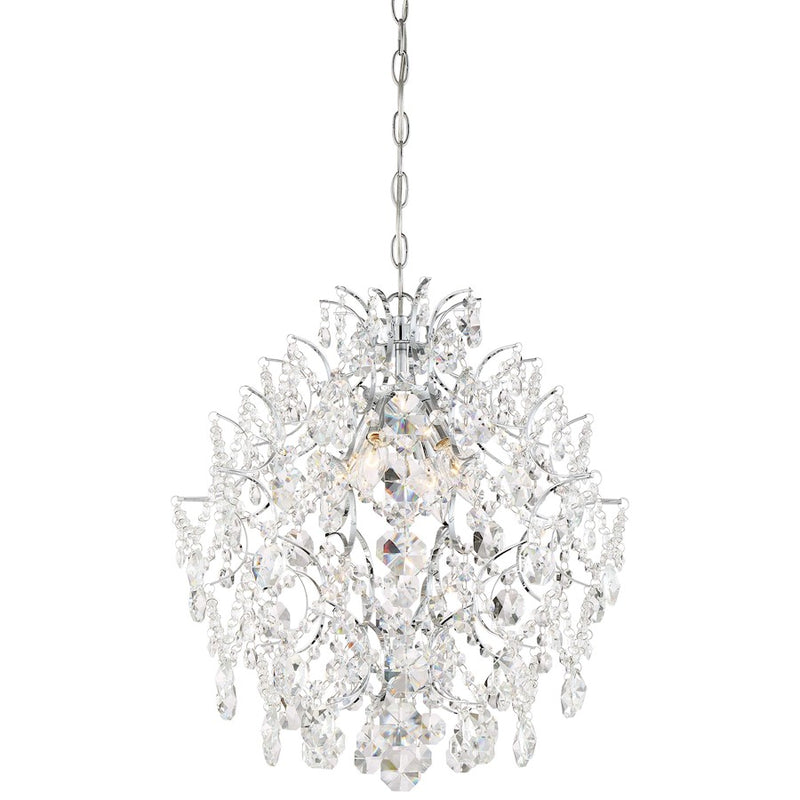 Minka Lavery Isabella's Crown 4-Light Chandelier | Traditional Chrome | Dining Room & Entryway | 18 x 21 in | Model 3156-77