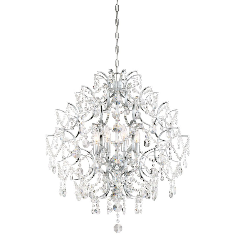 Minka Lavery Isabella's Crown 8-Light Chandelier | Traditional Chrome | Dining Room & Foyer | 26 x 30.5 in | Model 3158-77