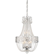 Minka Lavery Mini Chandelier | Traditional Chrome | Dining Room & Foyer Accent | 14 x 14 x 22 in | Model 3159-77