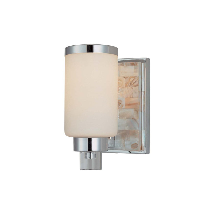 Minka Lavery Cashelmara 8in 1-Light Vanity Light | Chrome Contemporary | Bathroom & Powder Room | 5 x 6 x 8 in | Model 3241-77