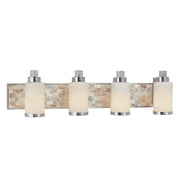 Minka Lavery Cashelmara 34in 4-Light Vanity Light | Contemporary Chrome | Bathroom Vanity & Powder Room | 34 x 6 x 8 in | Model 3244-77