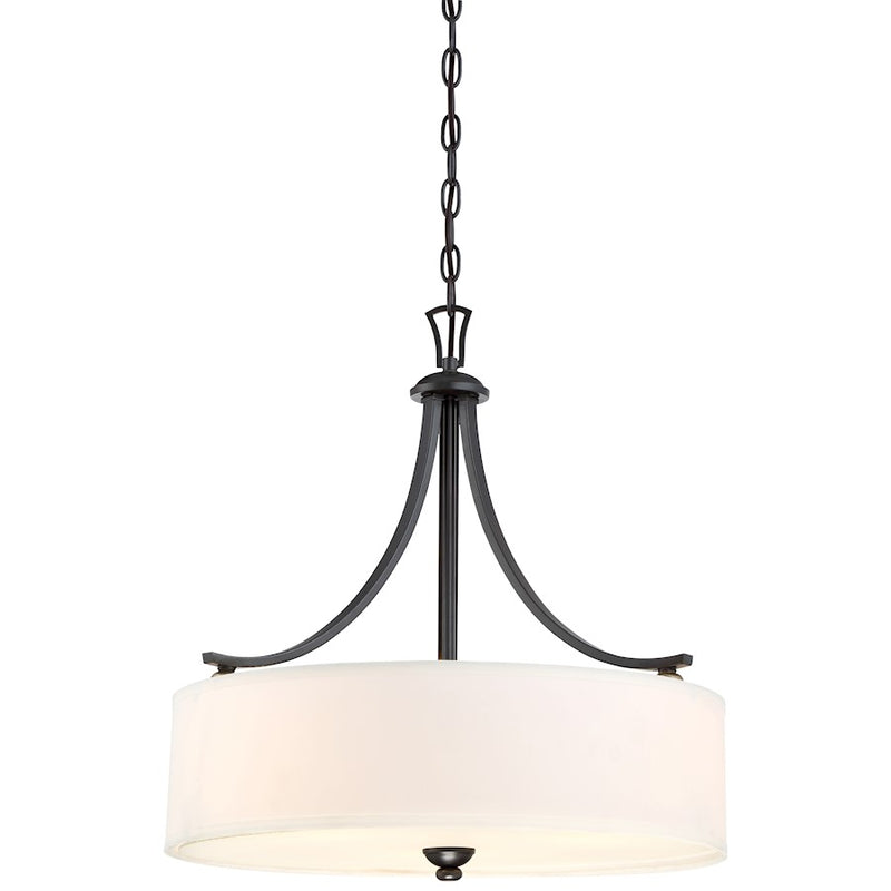 Minka Lavery Shadowglen 20in 3-Light Pendant | Lathan Bronze and Gold Transitional | Kitchen Island & Dining Room | 20 x 20 x 22 in | Model 3287-589