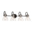 Minka Lavery Monico 4 Light Bath, Coal/Polished Nickel /Clear Seedy