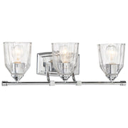 Minka Lavery D'Or 23in 3-Light Bathroom Vanity Light | Chrome Transitional | Bathroom Vanity | 23 x 8 x 8 in | Model 3383-77