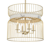Minka Lavery Park Slope 8in 1-Light Mini Pendant | Nouveau Gold Steel and Alabaster | Kitchen Island & Dining Room | 8 x 24 in | Model 3392-754