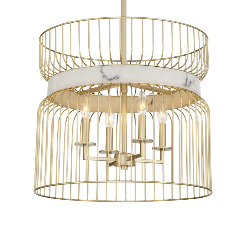 Minka Lavery Park Slope 8in 1-Light Mini Pendant | Nouveau Gold Steel and Alabaster | Kitchen Island & Dining Room | 8 x 24 in | Model 3392-754