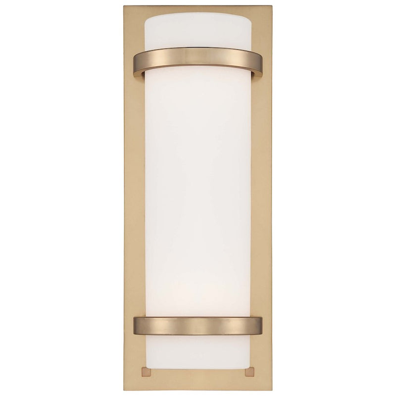 Minka Lavery 2-Light Wall Sconce | Contemporary Honey Gold Metal | Living Room & Hallway Accent | 6.5 x 4 x 17.25 in | Model 341-248
