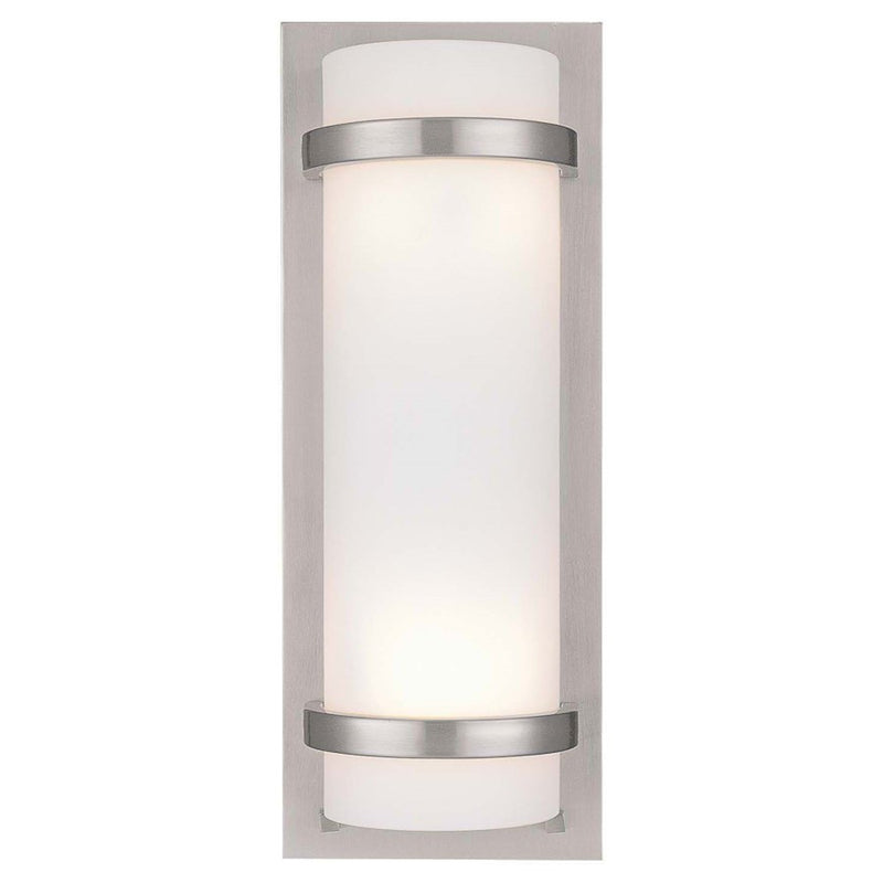 Minka Lavery 2-Light Wall Sconce | Contemporary Brushed Nickel | Hallway & Living Room Accent | 6.75 x 17.25 x 4 in | Model 341-84