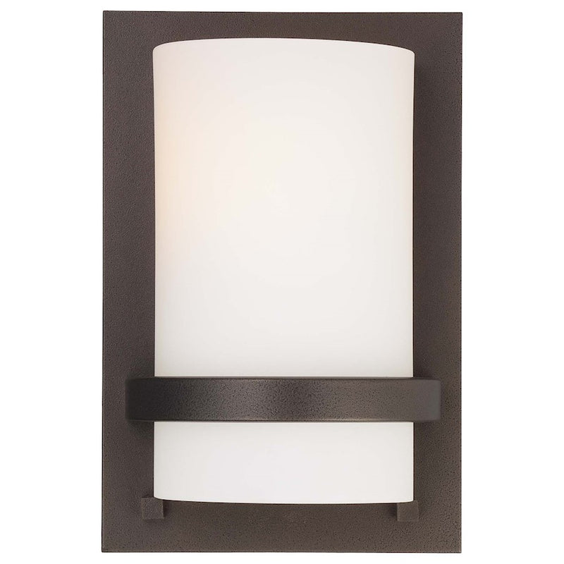 Minka Lavery 1-Light Wall Sconce | Transitional Smoked Iron and Clear Glass | Entryway & Hallway Accent Light | 10 in H | Model 342-172