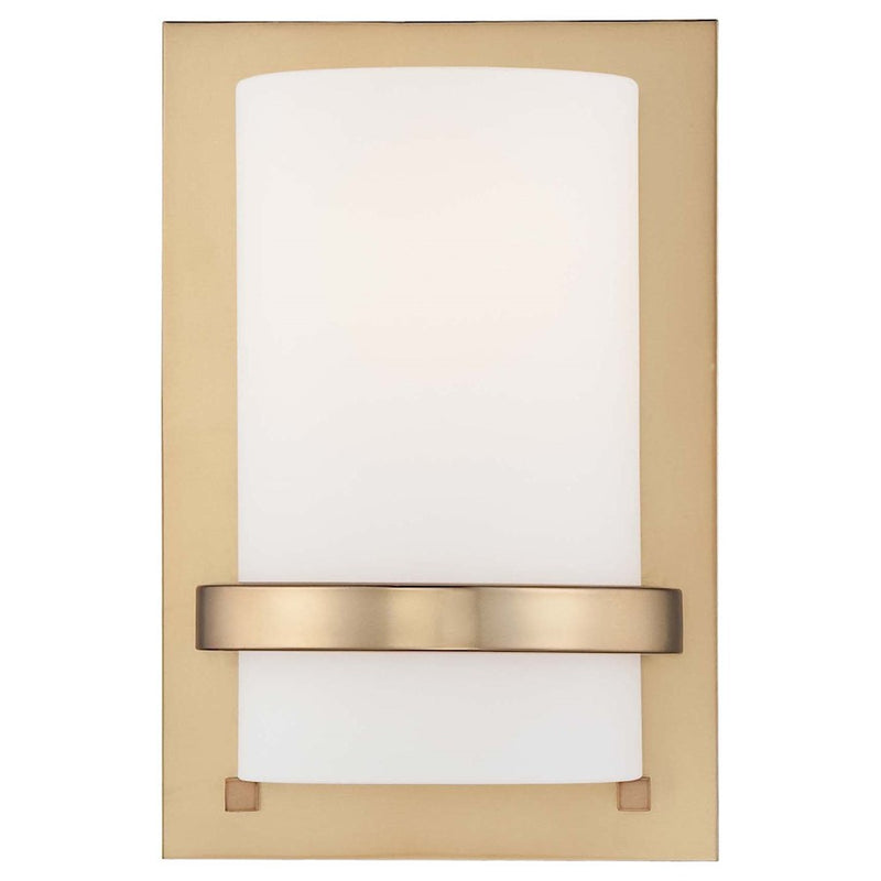 Minka Lavery 1-Light Wall Sconce | Contemporary Honey Gold Finish | Living Room & Bedroom Accent | 4 x 6.5 x 10 in | Model 342-248