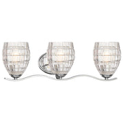 Minka Lavery Austine 22in 3-Light Vanity Light | Chrome Transitional | Bathroom Vanity | 22 x 8 x 8 in | Model 3423-77