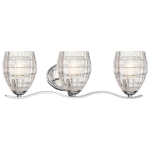 Minka Lavery Austine 22in 3-Light Vanity Light | Chrome Transitional | Bathroom Vanity | 22 x 8 x 8 in | Model 3423-77
