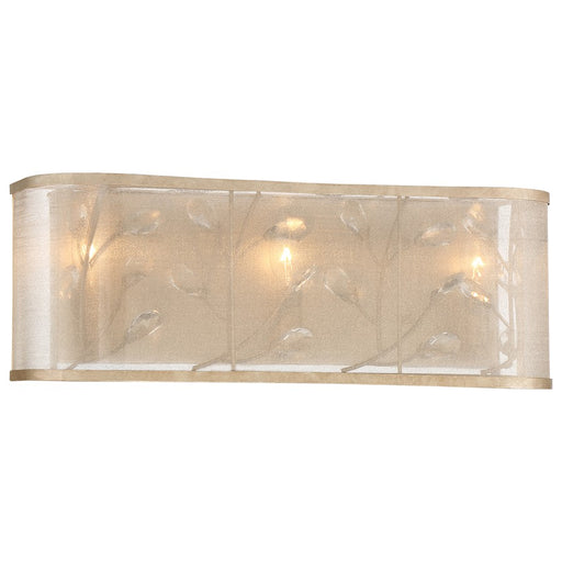 Minka Lavery Sara's Jewel 20in 3-Light Bathroom Vanity Light | Nanti Champagne Silver Transitional with Crystal Accents | Bathroom | Model 3433-252