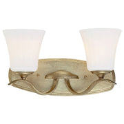 Minka Lavery Laurel Estate 16in 2-Light Vanity Light | Traditional Brio Gold and Open Crystal | Bathroom Vanity | 7 x 16 x 8 in | Model 3442-582