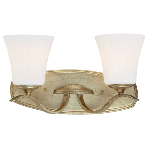 Minka Lavery Laurel Estate 16in 2-Light Vanity Light | Traditional Brio Gold and Open Crystal | Bathroom Vanity | 7 x 16 x 8 in | Model 3442-582